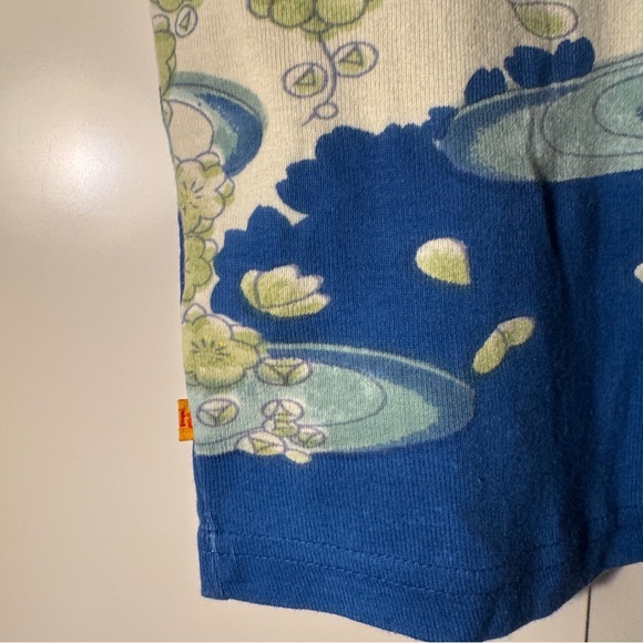 Vintage beaded Multicolor Japanese inspired Floral Crop T-shirt - fits like L - Picture 12 of 14